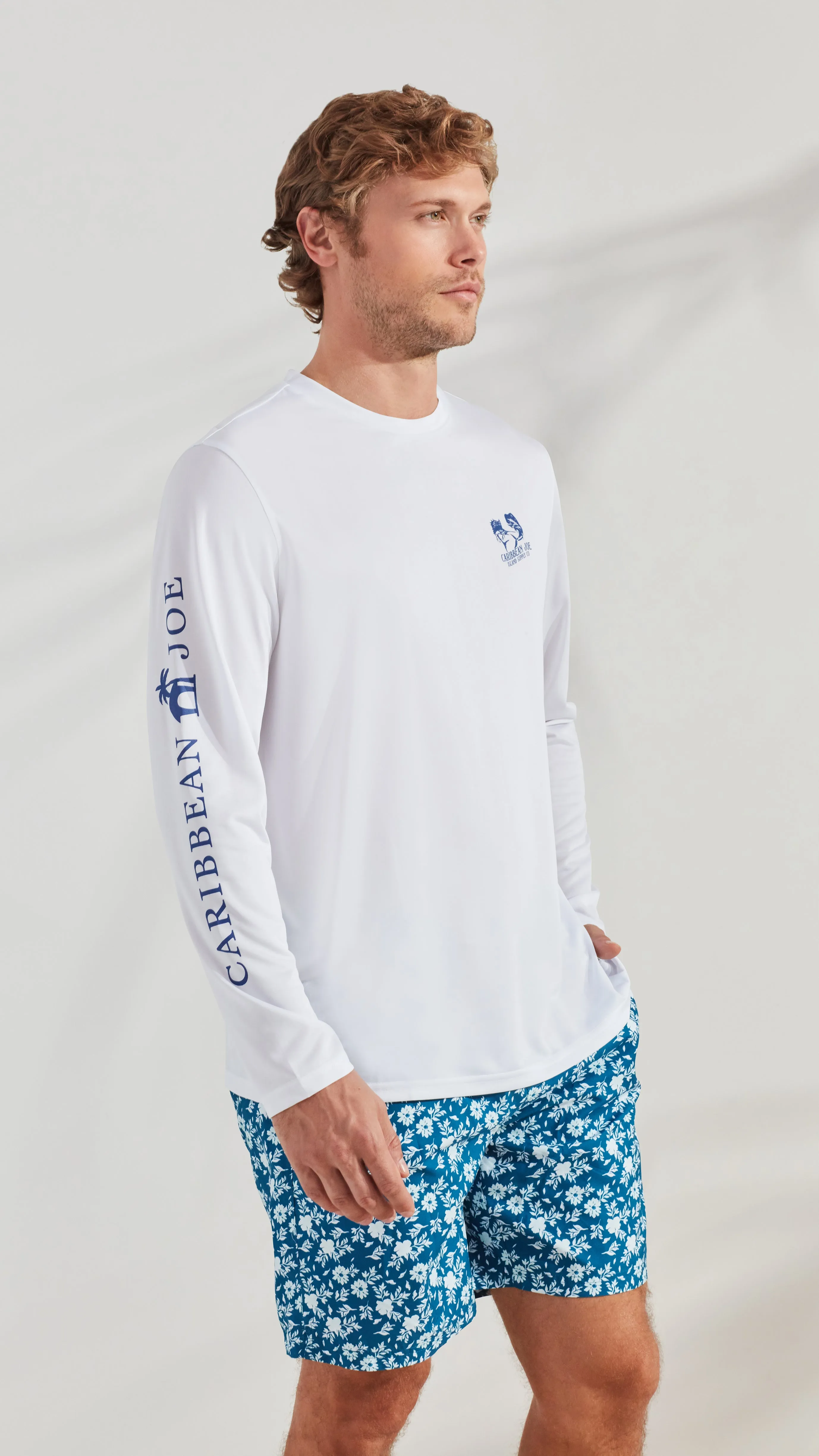 Flower Logo Long Sleeve Sun Protection Shirt sold by Caribbean Joe product image thumbnail 3