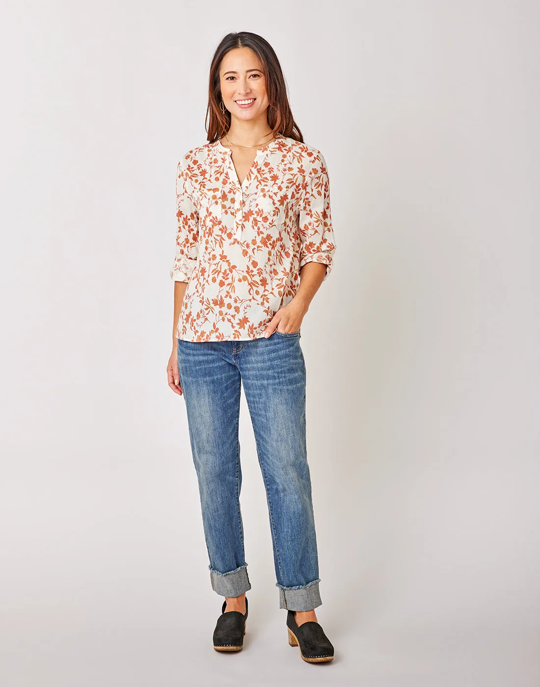 Dylan Gauze Shirt: Kodiak Red Clay - FINAL SALE sold by Carve Designs