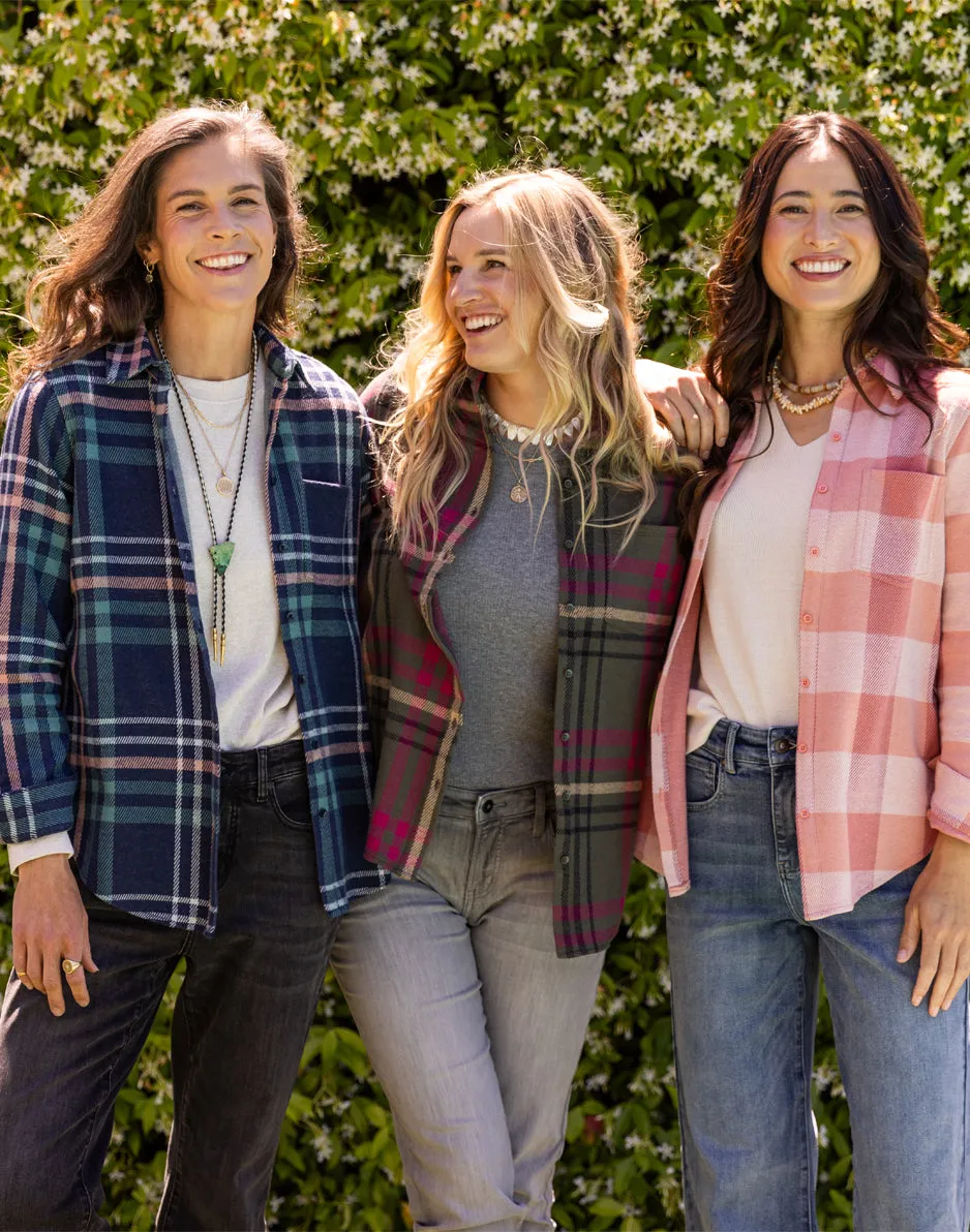 Fairbanks Supersoft Shirt: Navy Multiplaid sold by Carve Designs product image thumbnail 5