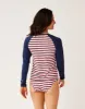 Kona Rashguard: Zinnia Stripe w. Navy sold by Carve Designs