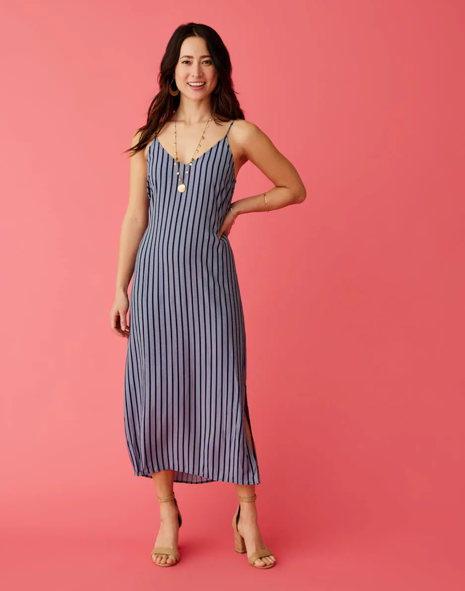 Macy Dress: Navy Stripe - FINAL SALE sold by Carve Designs product image thumbnail 4