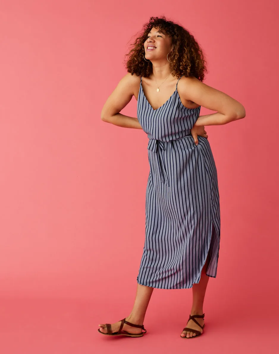 Macy Dress: Navy Stripe - FINAL SALE sold by Carve Designs product image thumbnail 3
