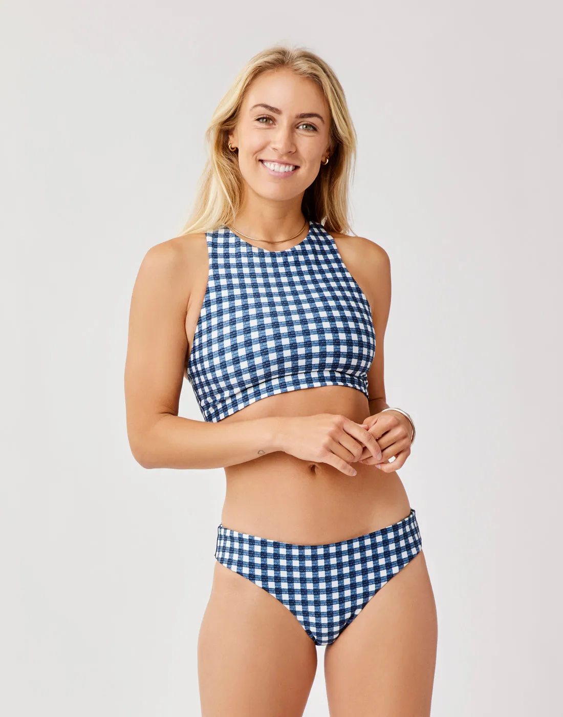 St. Barth Compression Bottom: Gingham sold by Carve Designs