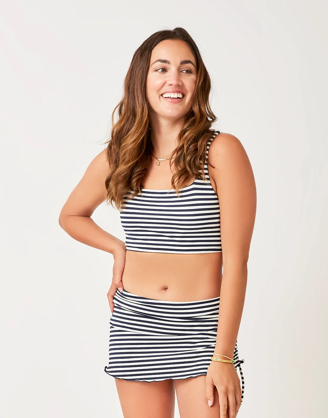 Hoku Swim Skirt: Navy Stripe - FINAL SALE sold by Carve Designs product image thumbnail 2