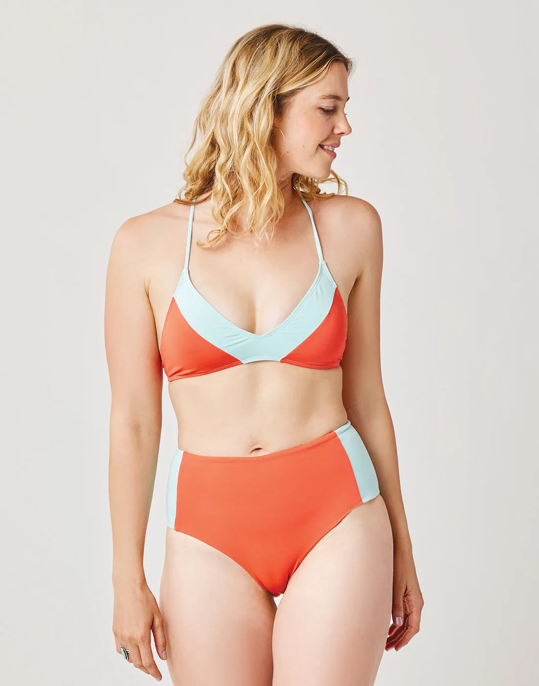 Erin Colorblock Bottom: Sunset w. Sea Glass - FINAL SALE sold by Carve Designs