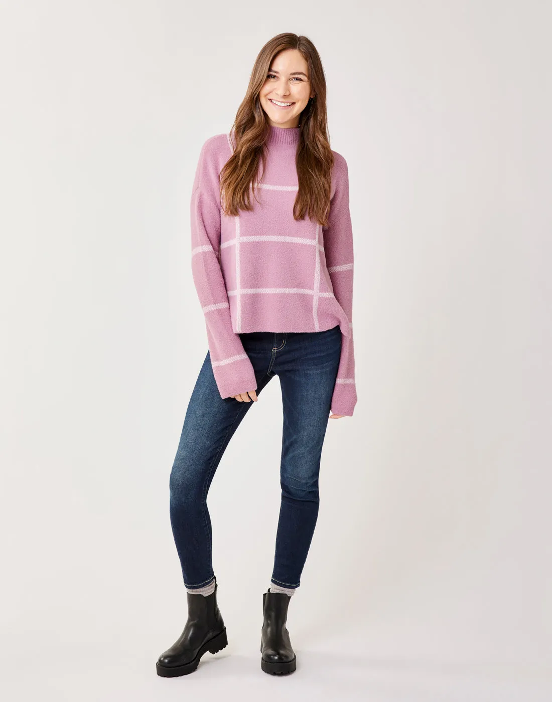 Olivia Plush Sweater: Orchid Birdseye sold by Carve Designs product image thumbnail 4