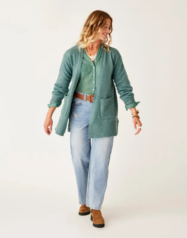 Aster Fuzzy Topper: Forest Heather sold by Carve Designs