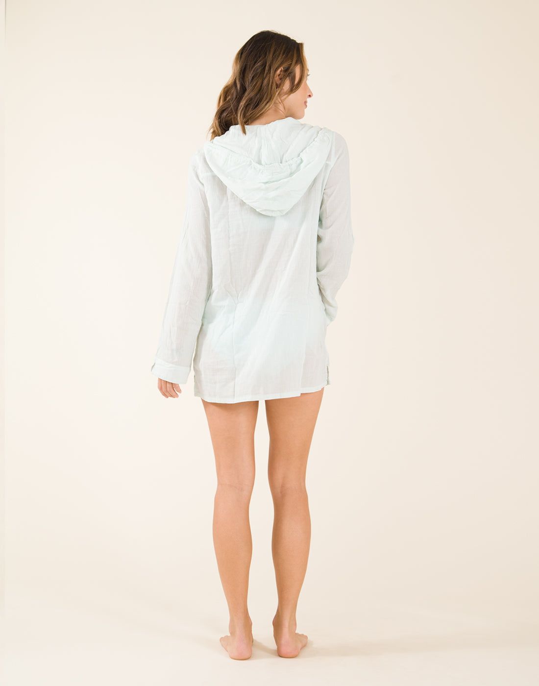 Harper Hoodie: Aqua Mini Stripe - FINAL SALE sold by Carve Designs product image thumbnail 3