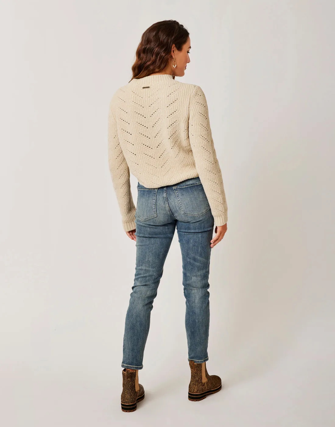 Monroe Sweater: Lt. Khaki Heather - FINAL SALE sold by Carve Designs product image thumbnail 5