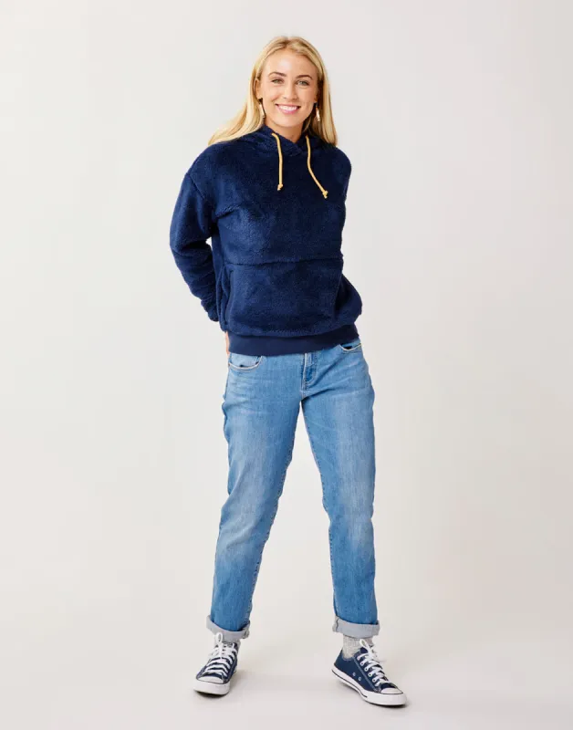 Brie Sherpa Hoodie: Navy sold by Carve Designs