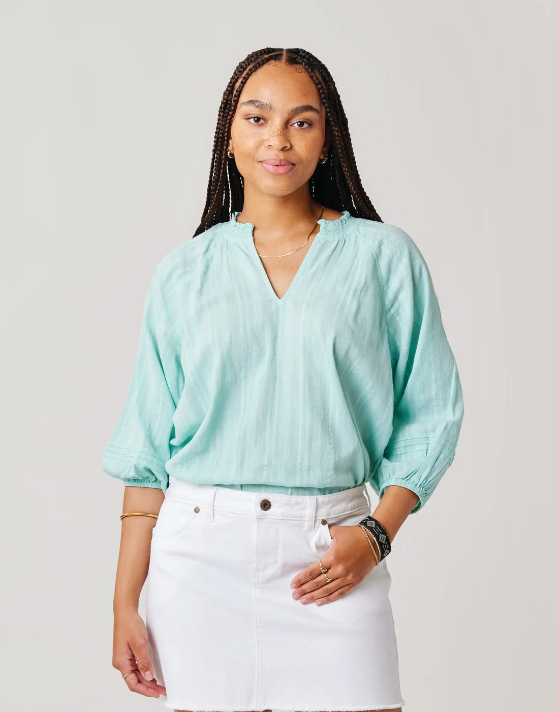 Camryn Top: Sea Glass - FINAL SALE sold by Carve Designs