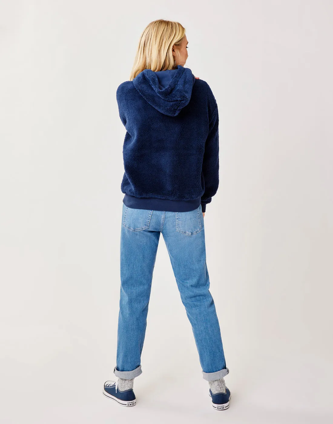 Brie Sherpa Hoodie: Navy sold by Carve Designs product image thumbnail 3