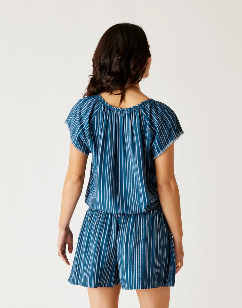 Lilly Top: Azul Stripe sold by Carve Designs product image thumbnail 4