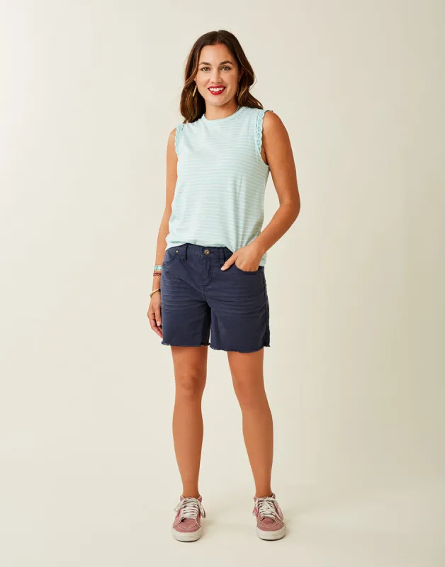 Oahu 6" Twill Short: Navy sold by Carve Designs