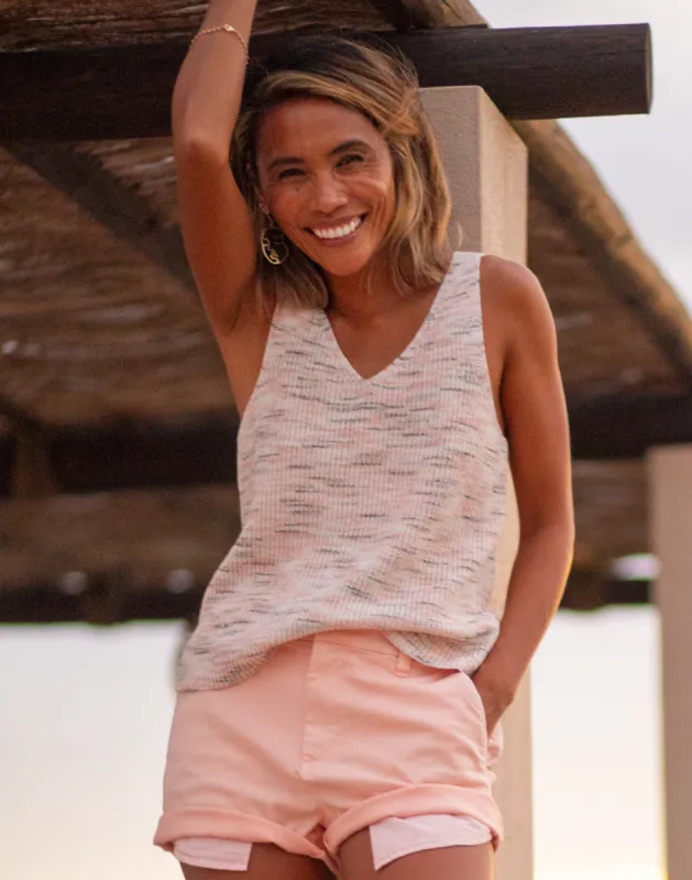 Micah Tank: Peach Multi sold by Carve Designs