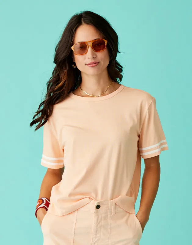 Ainslee Boxy Tee: Peach sold by Carve Designs