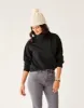 Lennox Fleece Top: Black sold by Carve Designs