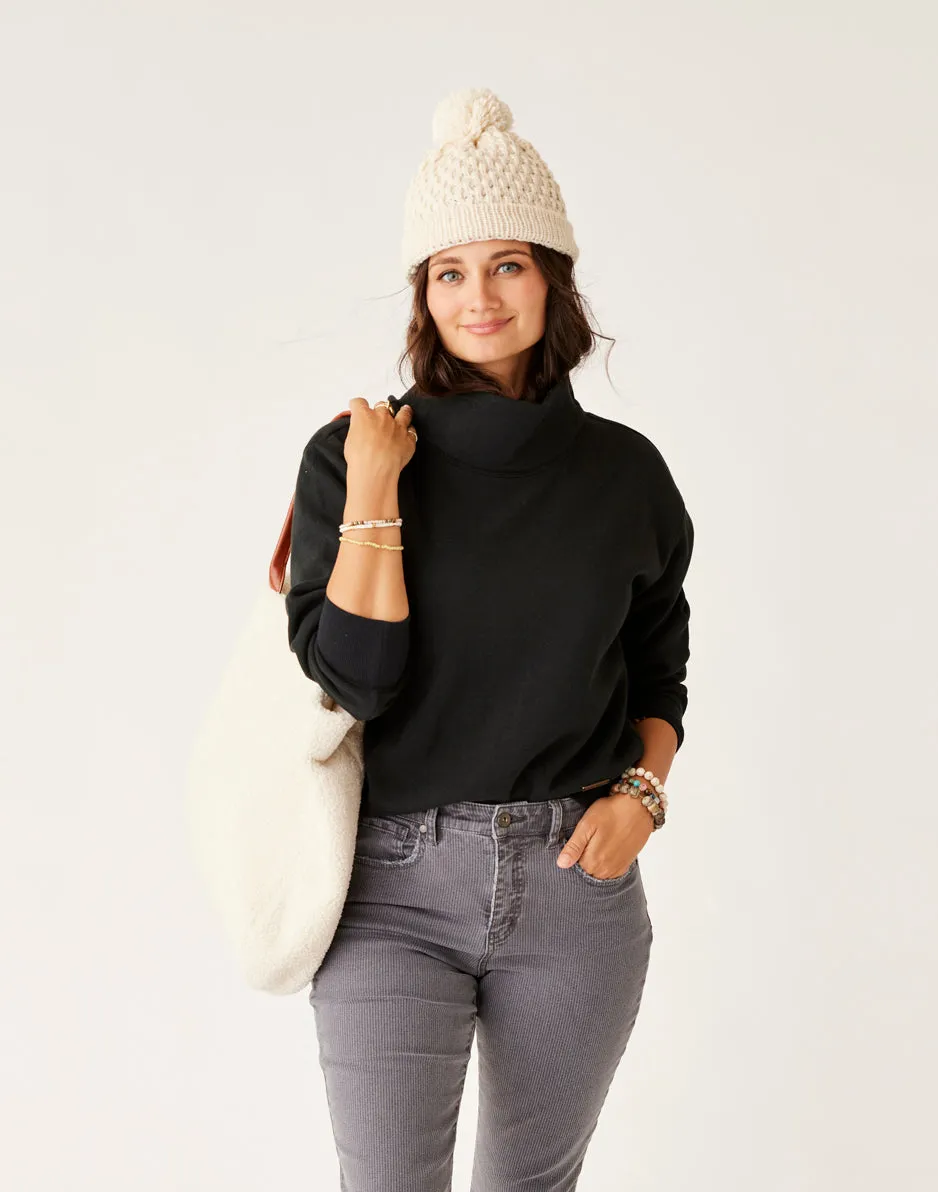 Lennox Fleece Top: Black sold by Carve Designs product image thumbnail 2