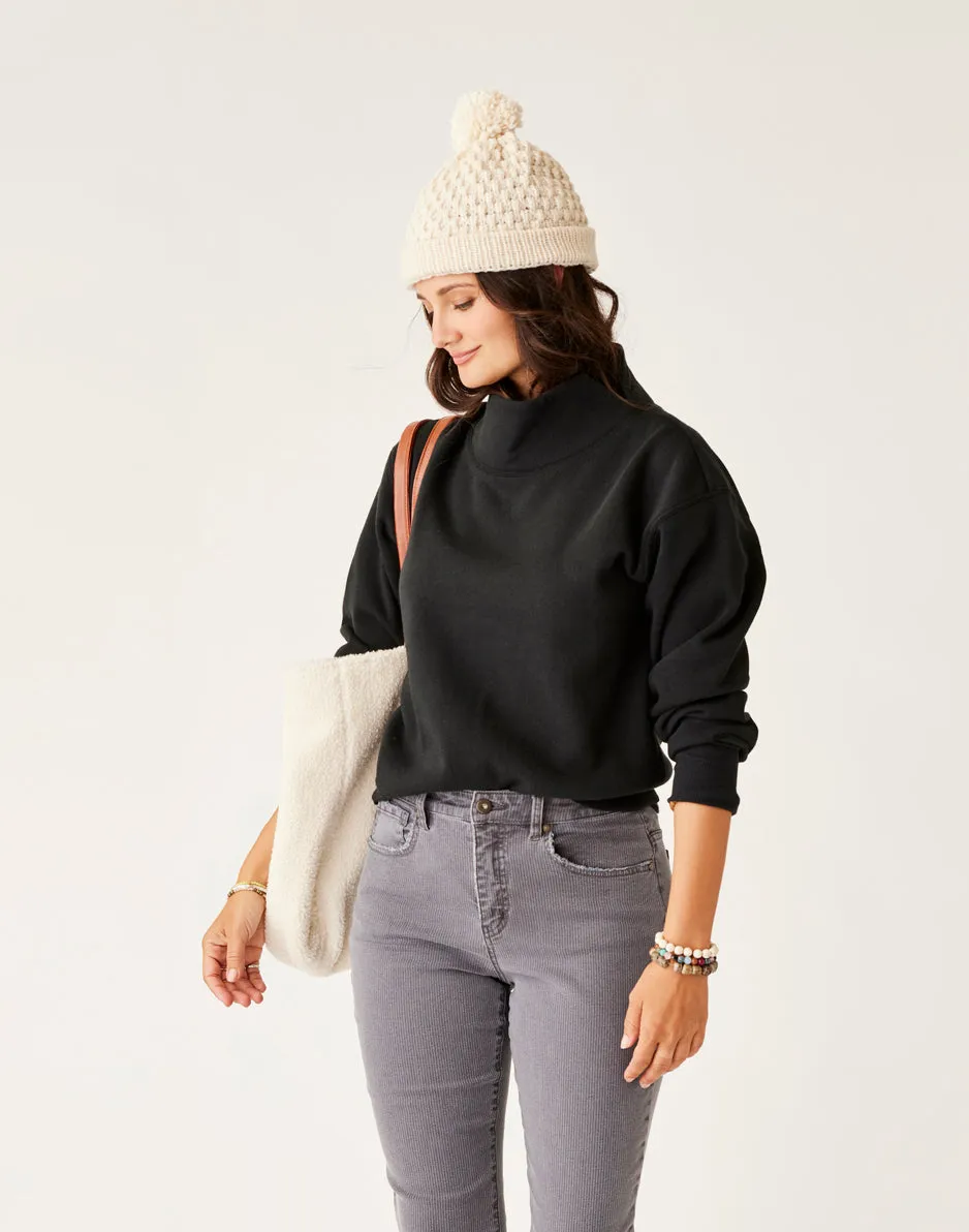 Lennox Fleece Top: Black sold by Carve Designs product image thumbnail 3