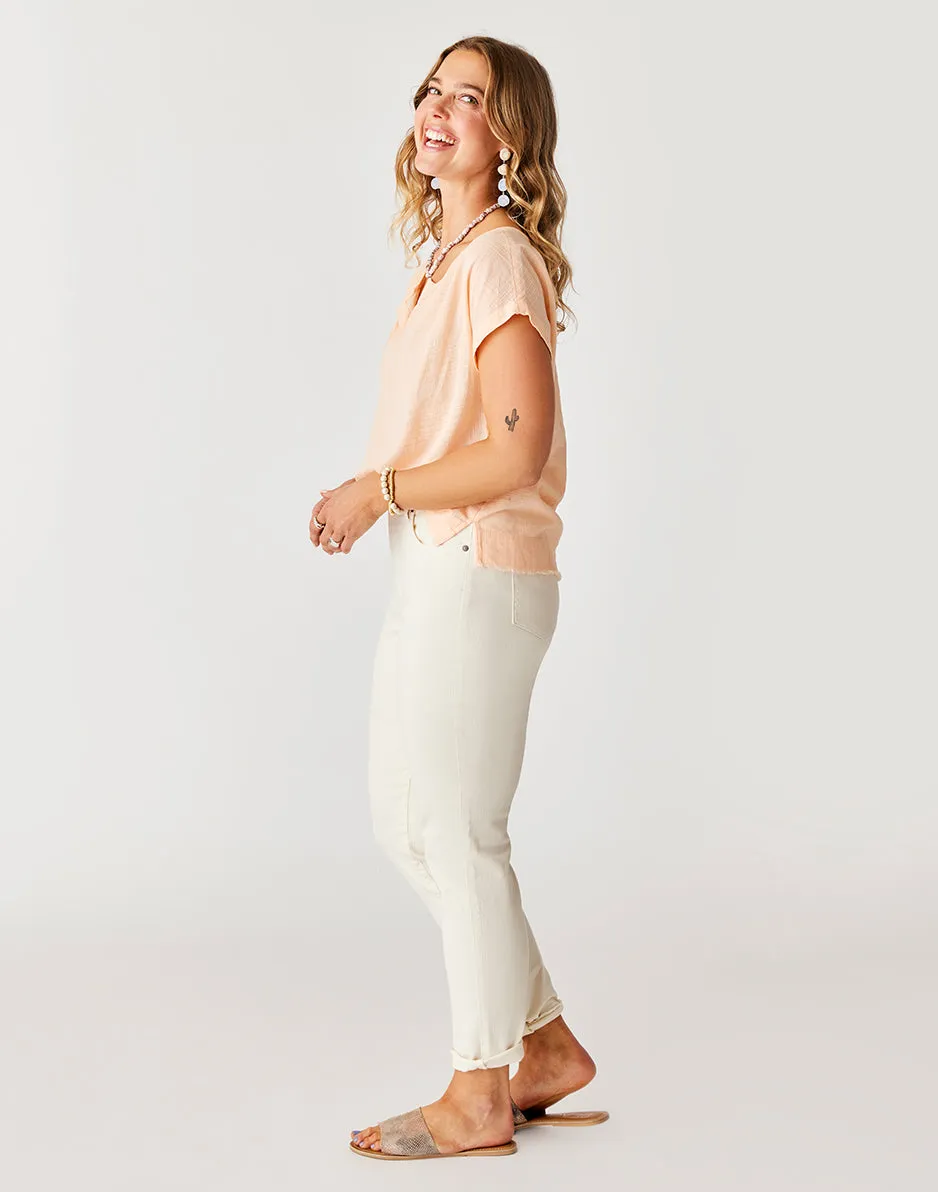 Carson Hi Rise Jean: Ecru sold by Carve Designs product image thumbnail 5