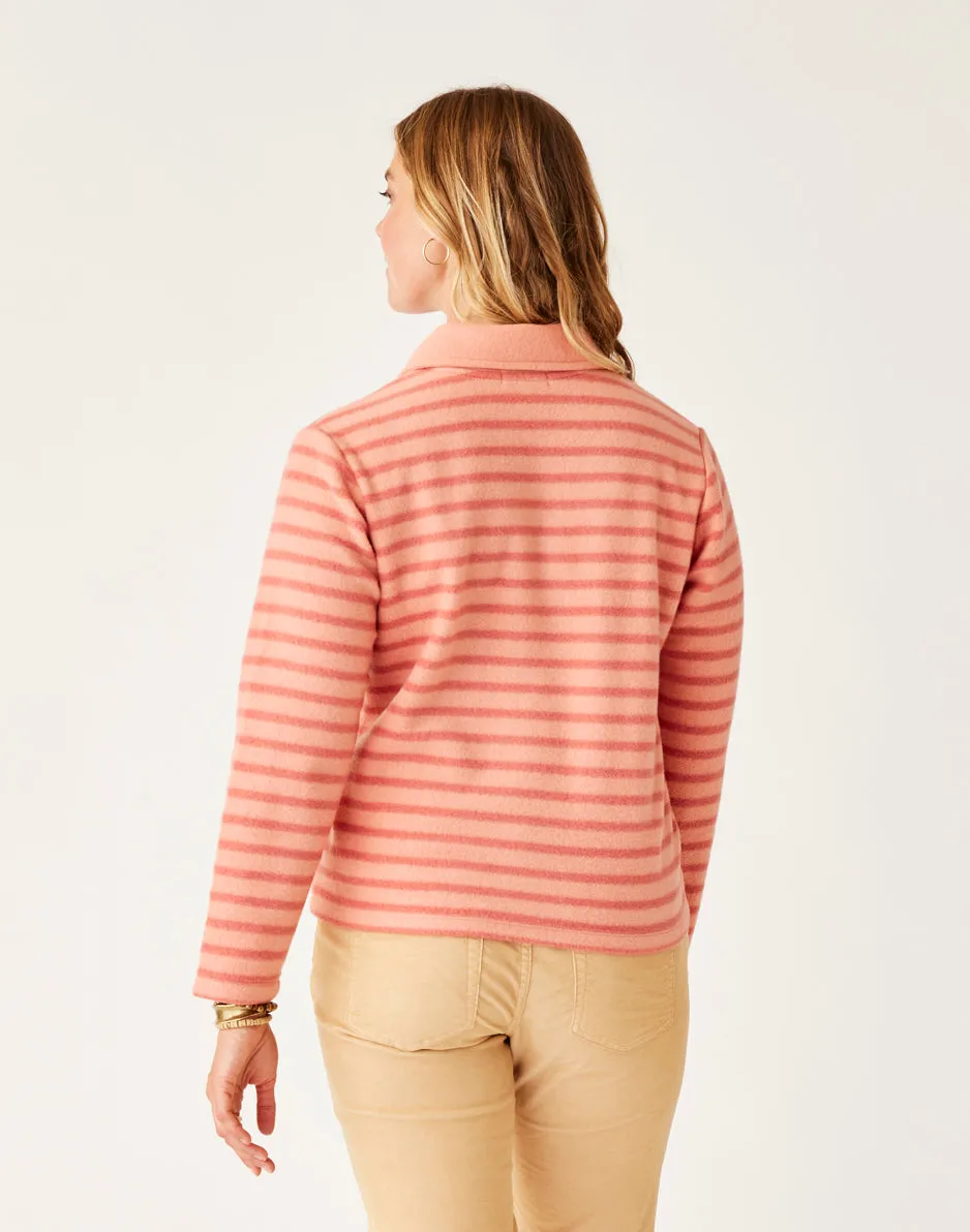 Clara Fleece Pullover: Lt. Henna Even Stripe sold by Carve Designs product image thumbnail 3