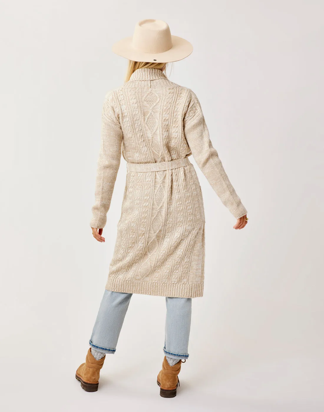 Etta Shawl Cardigan: Lt. Khaki Marl sold by Carve Designs product image thumbnail 5