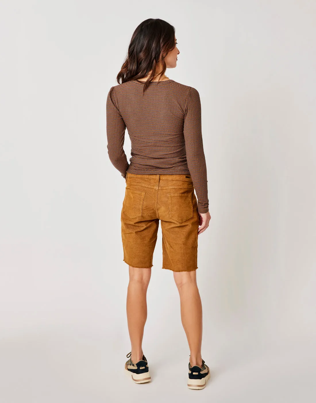 Emma Top: Cocoa Mini Stripe - FINAL SALE sold by Carve Designs product image thumbnail 4