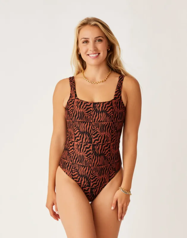 Skye Compression One Piece: Wave sold by Carve Designs