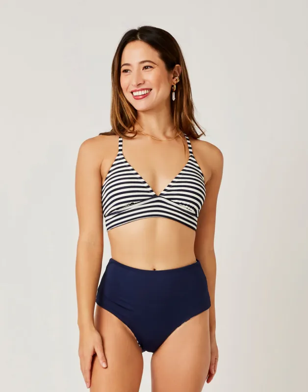 Erin Reversible Bottom: Navy Stripe/Navy - FINAL SALE sold by Carve Designs