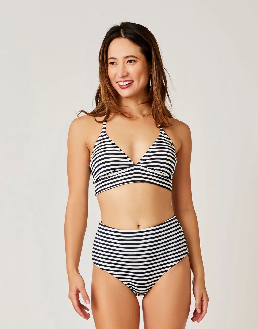 Erin Reversible Bottom: Navy Stripe/Navy - FINAL SALE sold by Carve Designs product image thumbnail 2