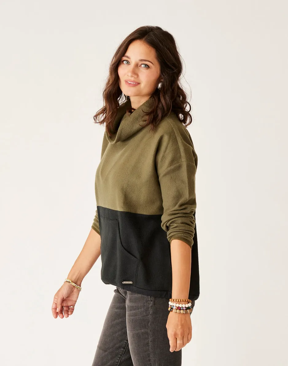 Rowayton Colorblock Cowl: Fir w. Black sold by Carve Designs product image thumbnail 3