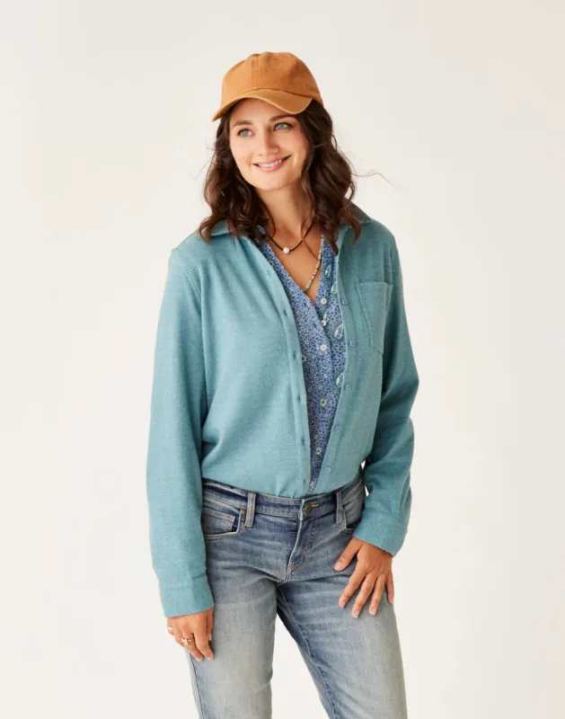 Fairbanks Supersoft Shirt: Storm Heather sold by Carve Designs