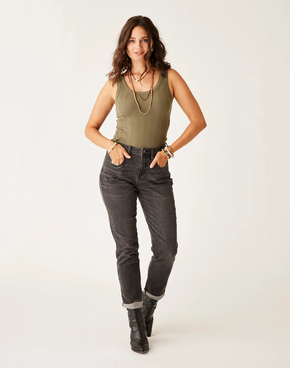 Carson Hi Rise Jean: Washed Black sold by Carve Designs