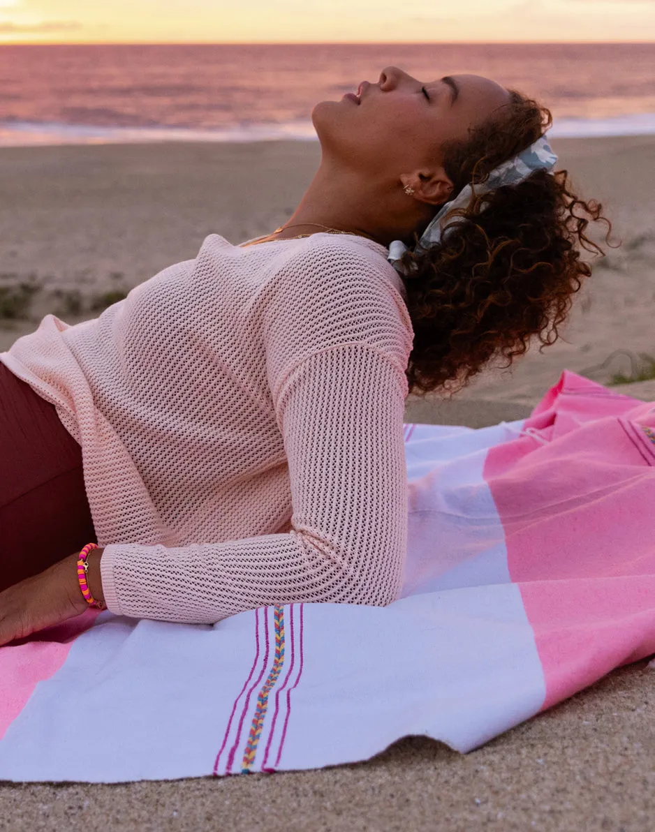 Zella Mesh Pullover: Peach sold by Carve Designs product image thumbnail 2