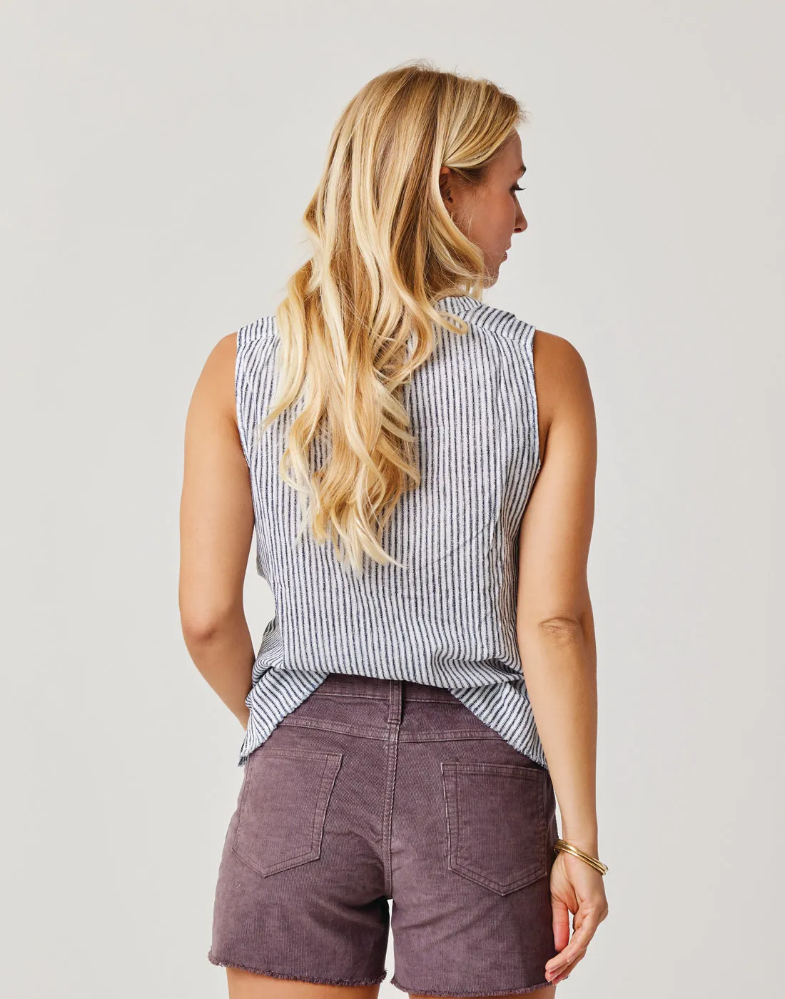 Dylan Tank: Navy Milos Stripe sold by Carve Designs product image thumbnail 3