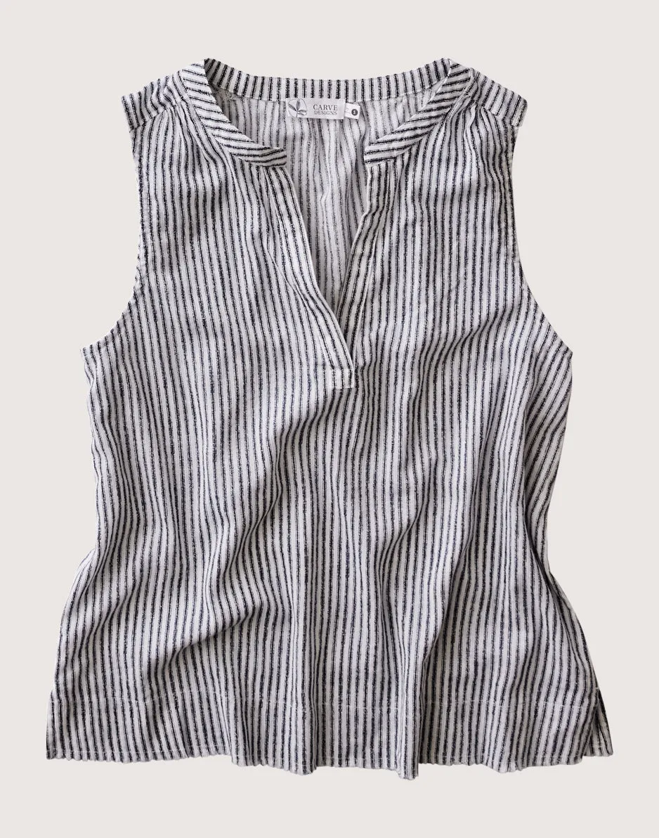 Dylan Tank: Navy Milos Stripe sold by Carve Designs product image thumbnail 4