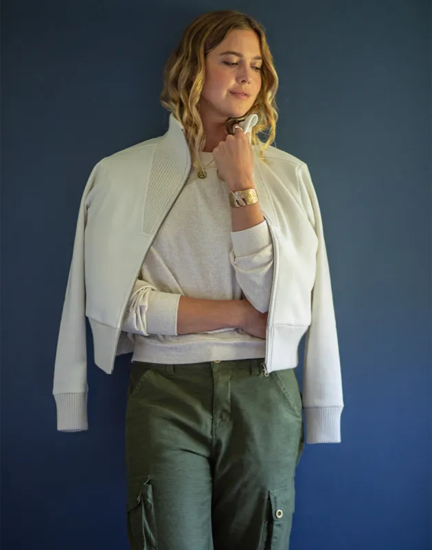 Briar Fleece Jacket: Birch sold by Carve Designs