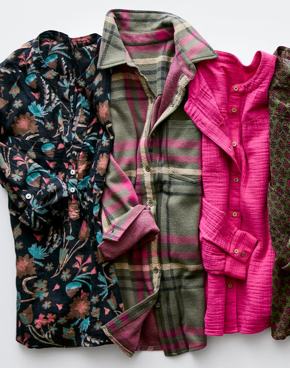 Fairbanks Supersoft Shirt: Fir Multiplaid sold by Carve Designs product image thumbnail 5