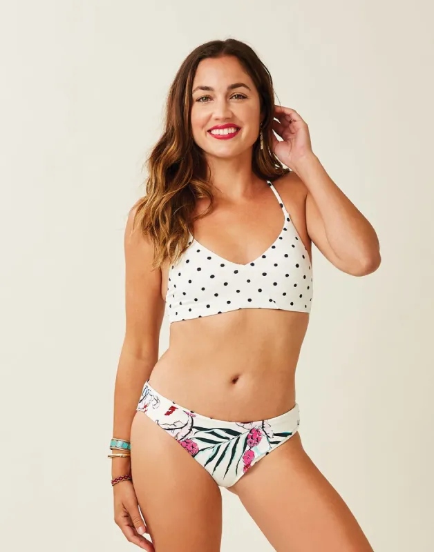 St. Barth Reversible Bottom: Botanical/Cloud Polka Dot - FINAL SALE sold by Carve Designs