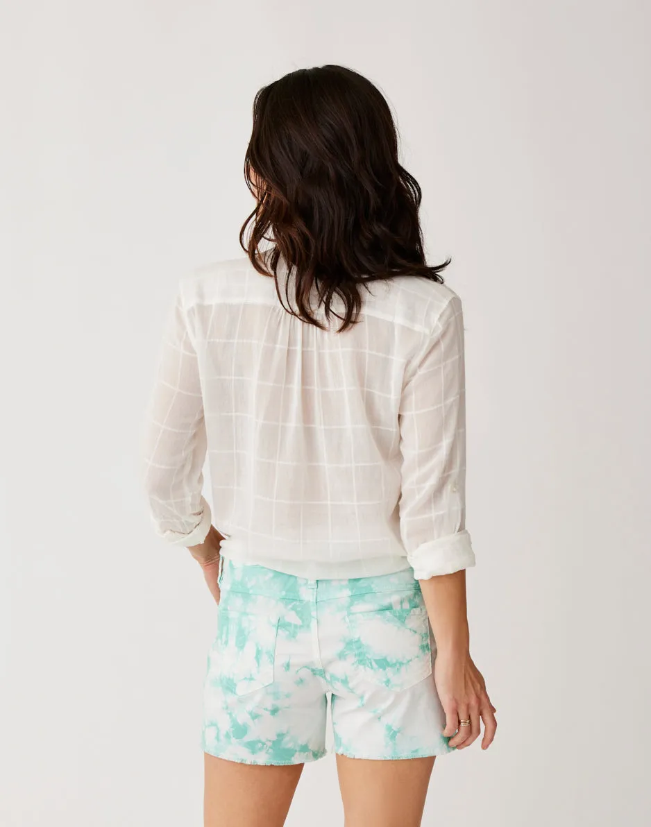 Oahu 4" Twill Short: Sea Glass Tie Dye sold by Carve Designs product image thumbnail 4