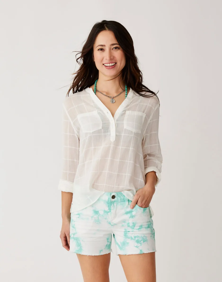 Oahu 4" Twill Short: Sea Glass Tie Dye sold by Carve Designs