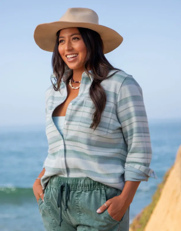 Fairbanks Supersoft Shirt: Birch Block Stripe sold by Carve Designs