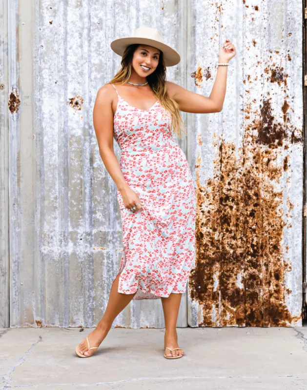 Macy Dress: Grapefruit Bloom sold by Carve Designs