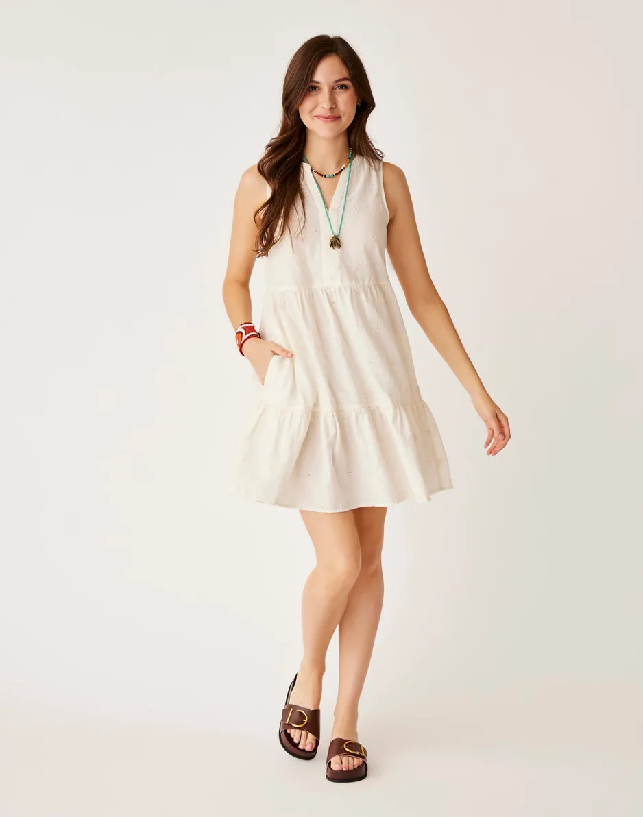 Nellie Eyelet Dress: Birch sold by Carve Designs