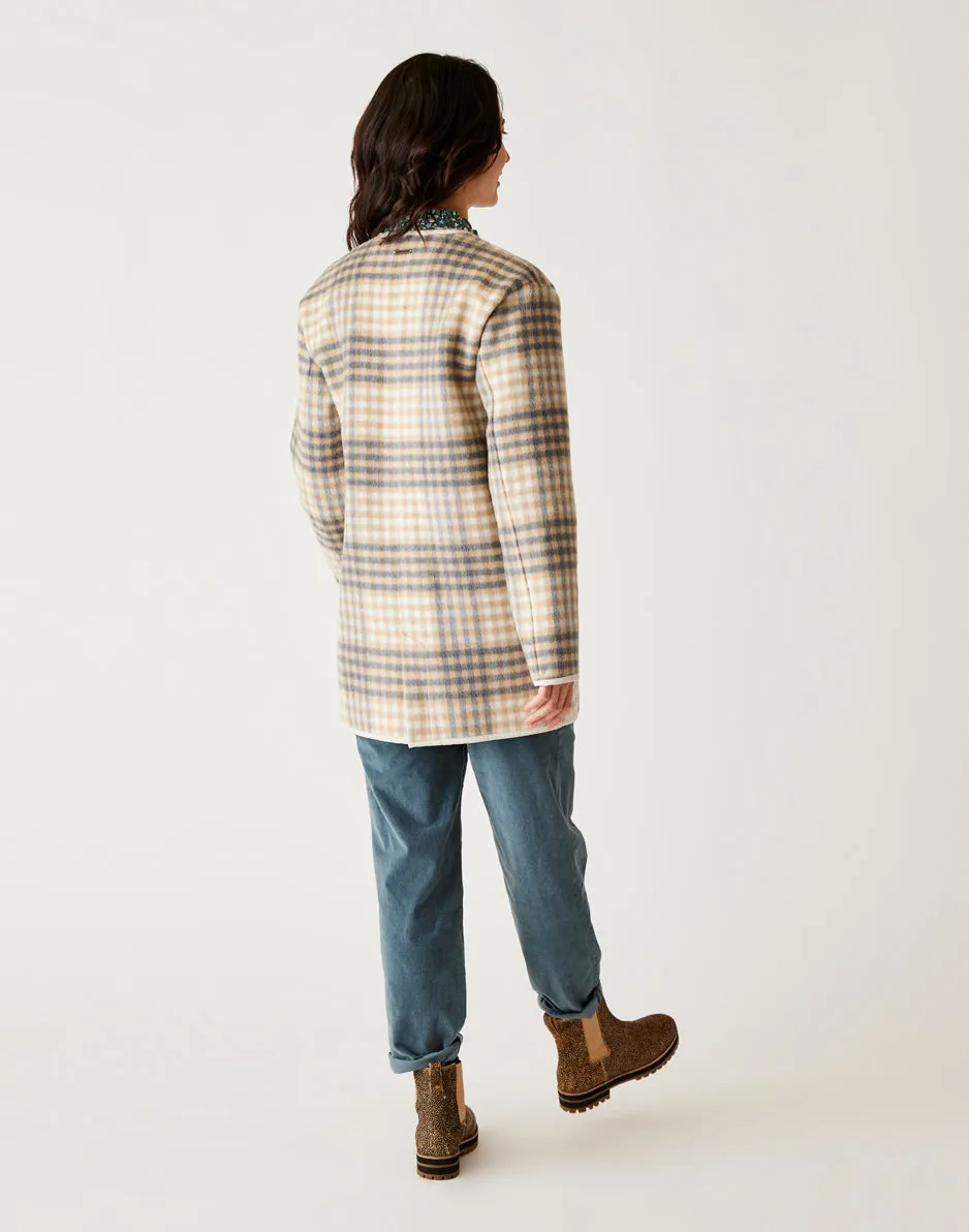 Calla Wool Jacket: Lt. Khaki Plaid sold by Carve Designs product image thumbnail 4