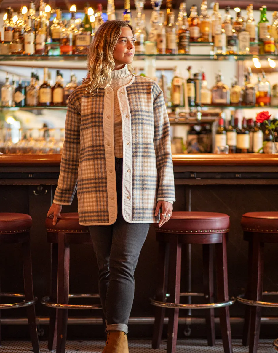 Calla Wool Jacket: Lt. Khaki Plaid sold by Carve Designs product image thumbnail 5