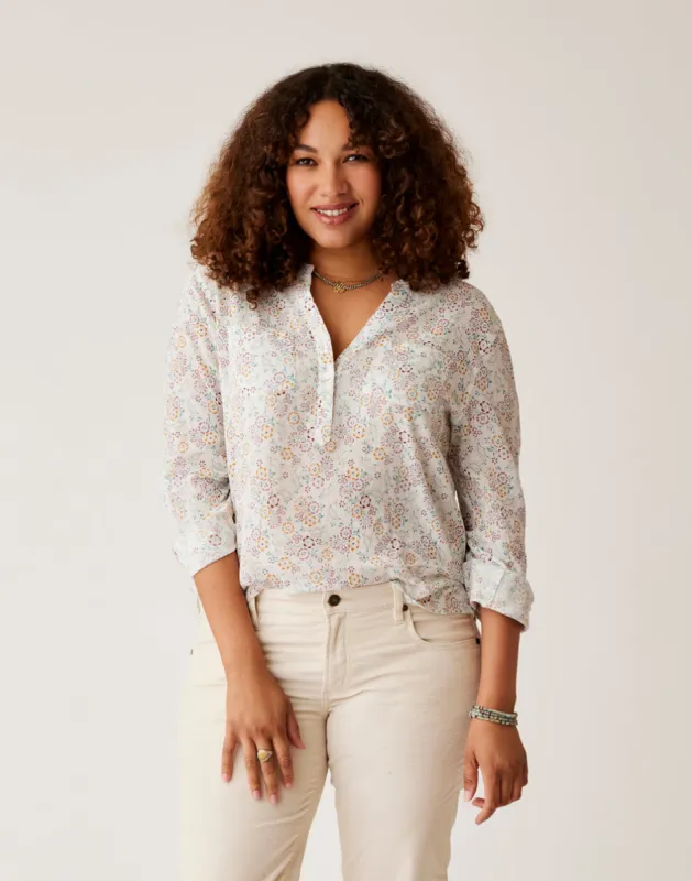 Dylan Gauze Shirt: Cloud Ditsy sold by Carve Designs