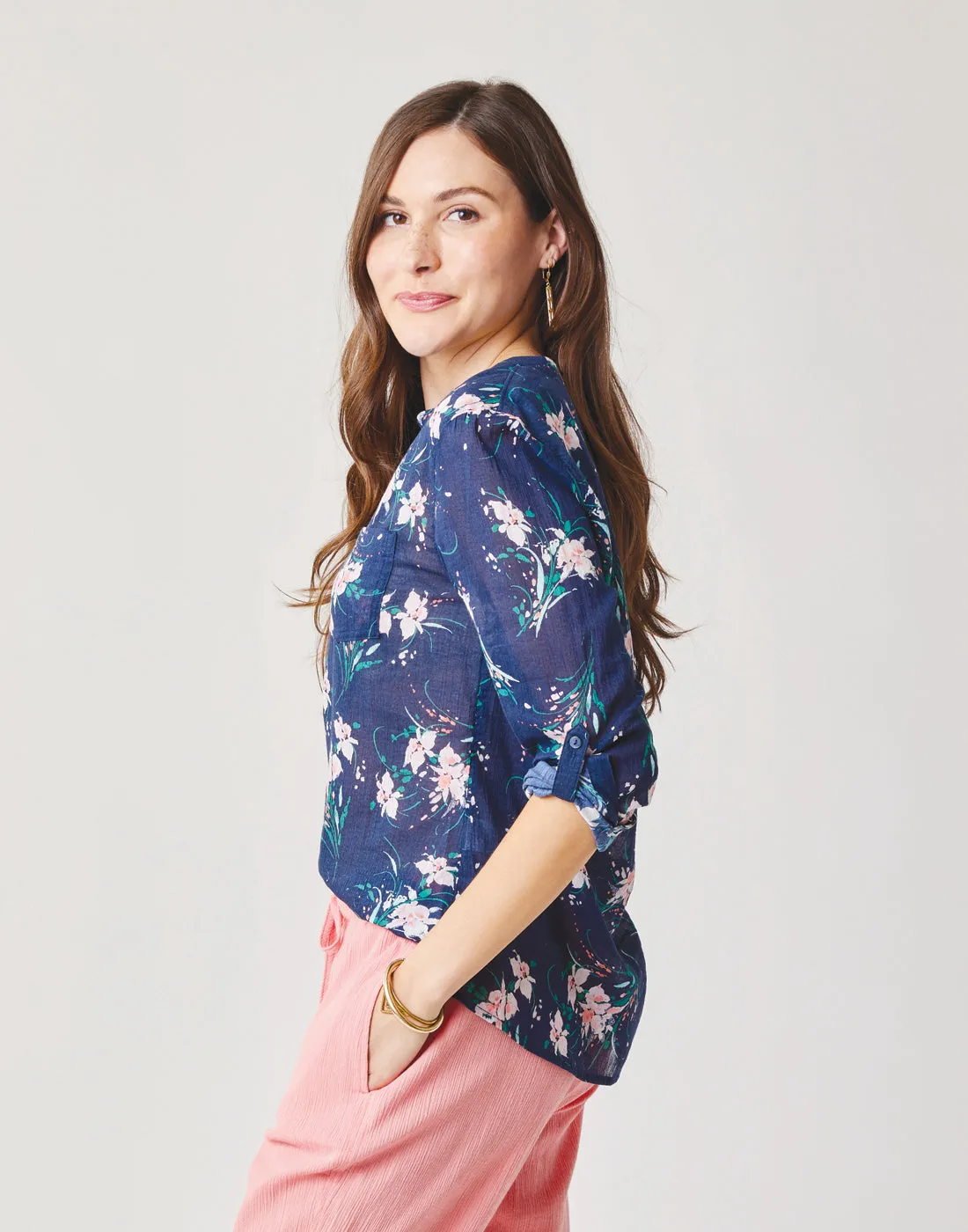 Dylan Gauze Shirt: Bouquet sold by Carve Designs product image thumbnail 2