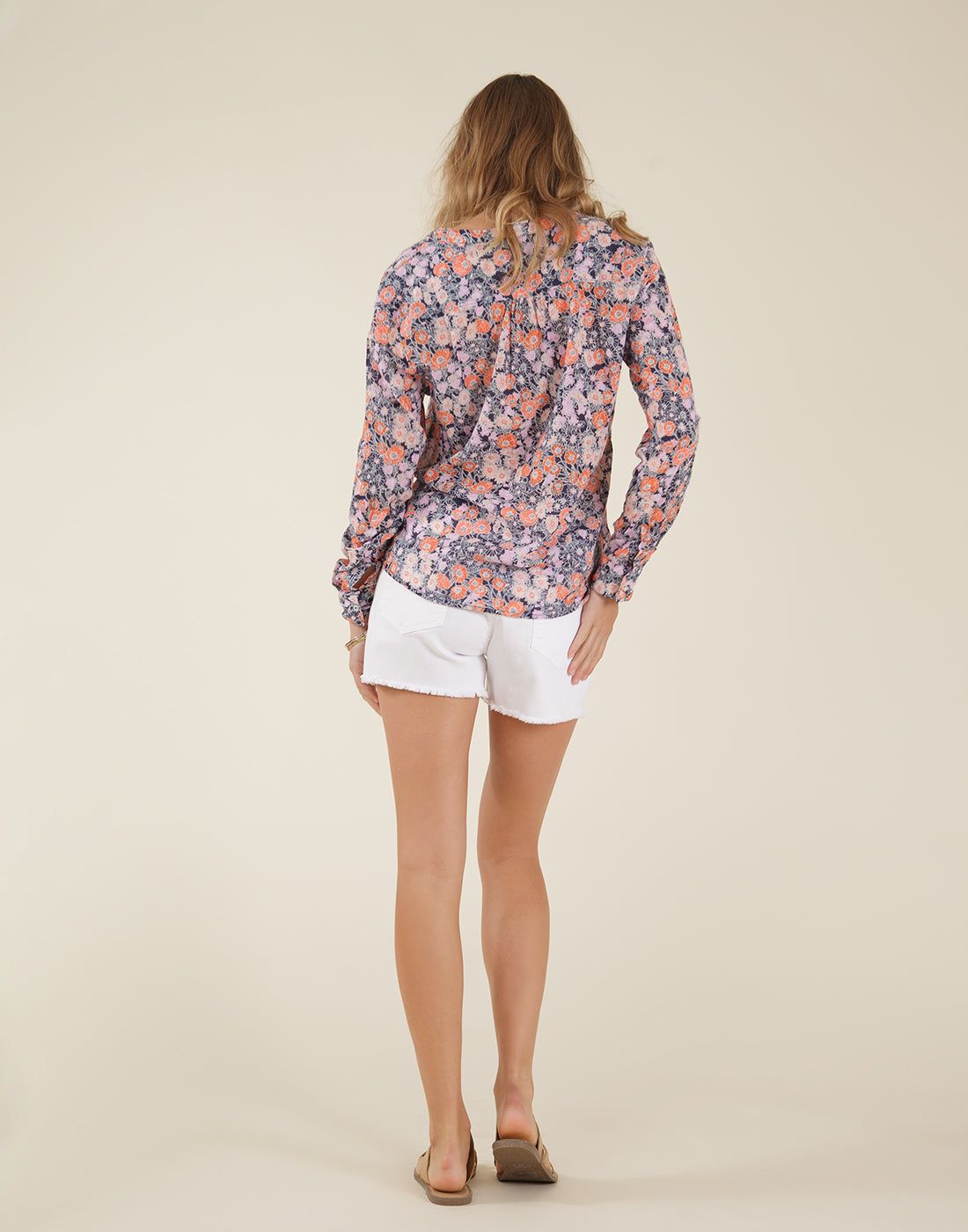 Dylan Gauze Shirt: Navy Poppy - FINAL SALE sold by Carve Designs product image thumbnail 4