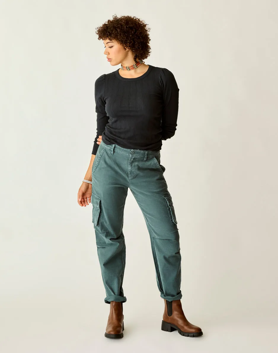 Nina Cargo Pant: Slate sold by Carve Designs